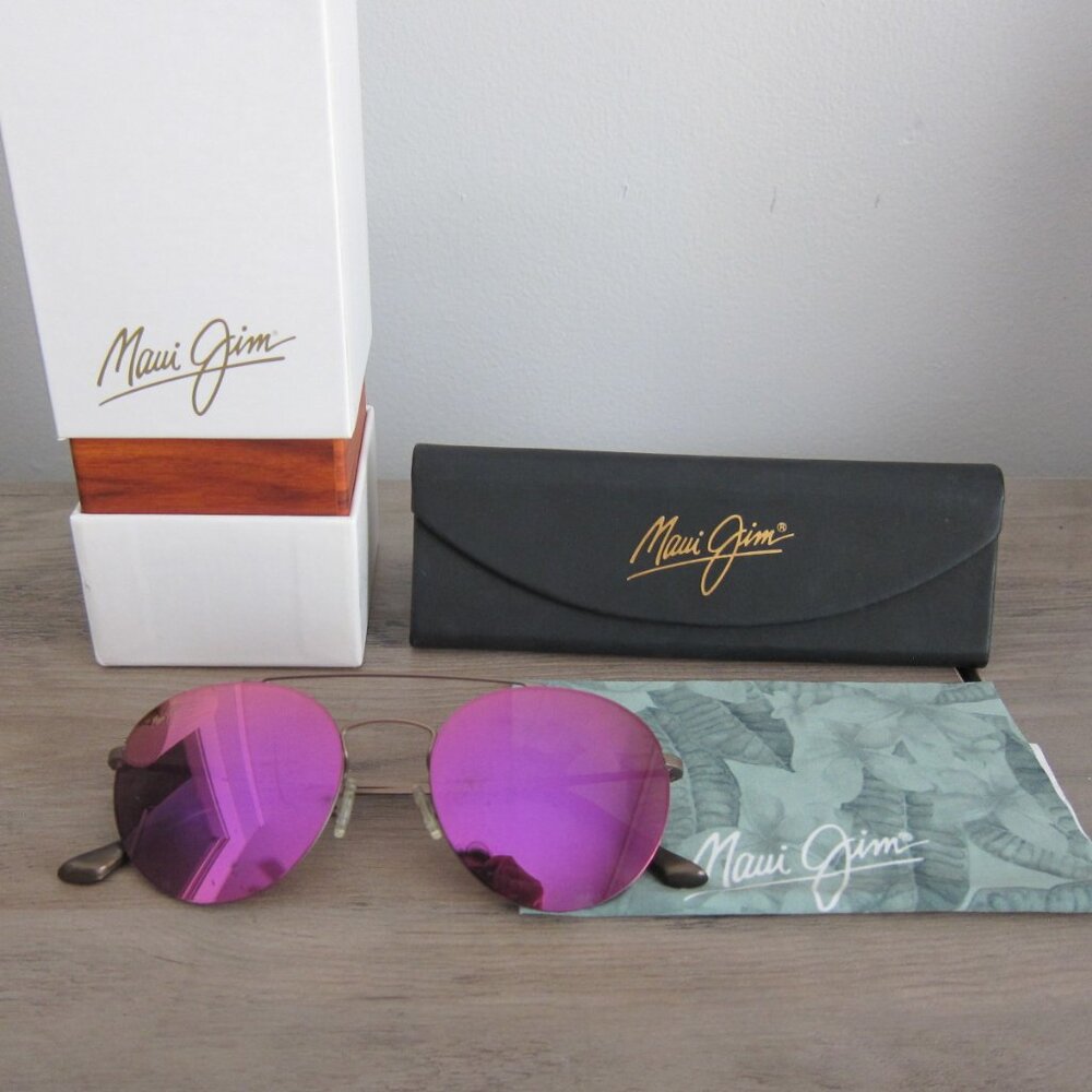 Maui Jim Purple Aviator Sunglasses w/ packaging
